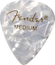 Fender Pack De 12 Mediators Forme 351 Premium Blanc Moto Medium Moyen