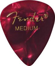 Fender Pack De 12 Mediators Forme 351 Premium Rouge Moto Medium Moyen