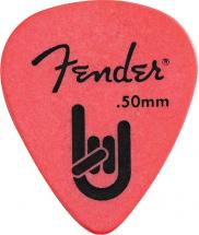 Fender Pack De 12 Mediators Rock-on! Touring Forme 351 Thin Fin .50 Mm Rouge