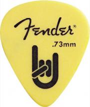 Fender Pack De 12 Mediators Rock-on! Touring Forme 351 Medium Moyen .73 Mm Jaune