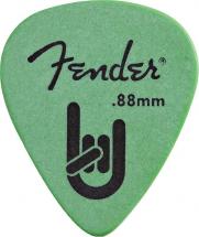 Fender Pack De 12 Mediators Rock-on! Touring Forme 351 Med Hvy .88 Mm Surf Green