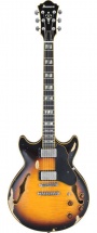 Ibanez Amv100fmd Ysl Distressed Yellow Sunburst Low Gloss + Etui