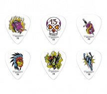 Dunlop Bl100t73 Boite En Metal De 6 Mediators Motif Alan Forbes Blackline