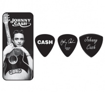 Dunlop Jcpt01m Boite En Metal De 6 Mediators Motif Johnny Cash Memphis