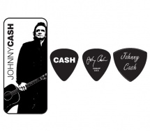Dunlop Jcpt02h Boite En Metal De 6 Mediators Motif Johnny Cash Legend