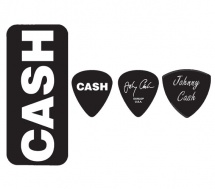 Dunlop Jcpt04h Boite En Metal De 6 Mediators Motif Johnny Cash Bold Heavy