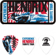 Dunlop Jh-pt09m Boite En Metal De 6 Mediators Motif Jimi Hendrix Tribute Tour