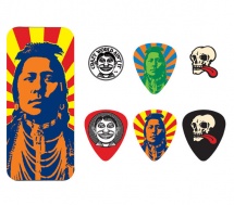 Dunlop Jvhpt02h Boite En Metal De 6 Mediators Motif Van Hammersveld Indian