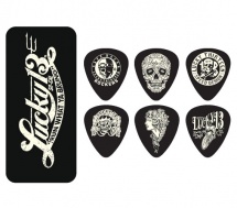 Dunlop L13ct73 Boite En Metal De 6 Mediators Motif Lucky 13
