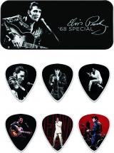 Dunlop Eppt02 Boite En Metal De 6 Mediators Motif Elvis Presley 68 Special