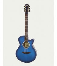 Aria Tg-1 Mini Jumbo Acoustique Cutaway Blue