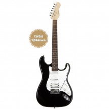 Guitare Electrique Eagletone St100-ssh - Noire Stratocaster Jd-st30h Sun State Bk