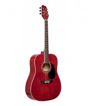 Stagg Dreadnought Ac.gt.-red