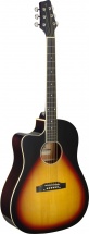 Stagg Gaucher Sa35 Dsce Vintage Sunburst Lh