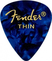Fender Médiators Premium Forme Standard, Thin, Blue Moto, Par 12