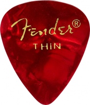 Fender Médiators Premium Forme Standard, Thin, Red Moto, Par 12