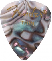 Fender Médiators Premium Forme Standard, Thin, Abalone, Par 12