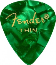 Fender Médiators Premium Forme Standard, Thin, Green Moto, Par 12