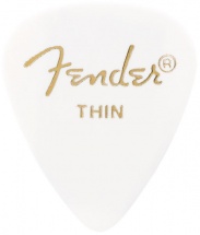Fender Médiators Premium Forme Standard, Thin, White, Par 12