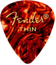 Fender Médiators Forme Standard, Motif écaille, Thin, Par 12