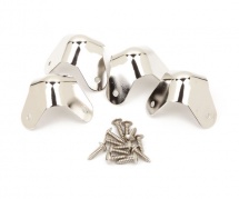 Fender Pure Vintage 3-screw Mount Amplifier Corners, (jeu De 4 Cordes), Nickel