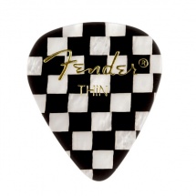 Fender Médiators Premium Forme Standard, Thin, Checker, Par 12