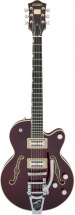 Gretsch Guitars G6659tfm Players Edition Broadkaster Jr. Bigsby Dark Cherry Stain