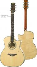 Guitare Electro Acoustique Hofner Grand Auditorium Ha-ga07 - Serie Ha - Dos Et Eclisses Palissandre