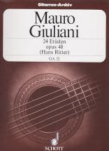Giuliani Mauro - 24 Etudes Op.48 (hans Ritter)