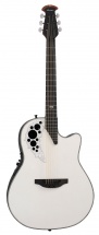 Ovation Elite Signature Melissa Etheridge Deep Contour Cutaway Pearl White