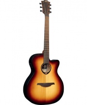 Lag Tramontane 70 Auditorium Cutaway Electro Brown Burst