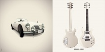Guitare Electrique Lag Roxane Racing Bedarieux 1500 Cream