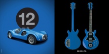 Guitare Electrique Lag Roxane Racing Bedarieux 1500 French Blue