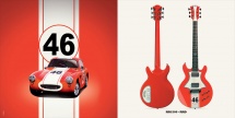 Guitare Electrique Lag Roxane Racing Bedarieux 1500 Racing Red
