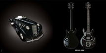 Guitare Electrique Lag Roxane Racing Bedarieux 2000 Black Bigsby
