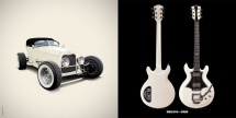 Guitare Electrique Lag Roxane Racing Bedarieux 2000 Cream Bigsby