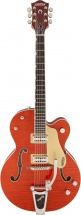 Gretsch G6120ssl Brian Setzer Nashville Tv Jones Setzer Signature Pickups Orange Tiger Flame Lacquer + Etui