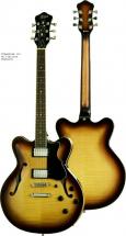 Guitare Electrique 1/4 De Caisse Hofner Verythin Hct-vth-sb Contemporary - Finition Sunburst