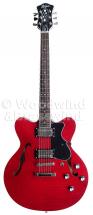 Guitare Electrique 1/4 De Caisse Hofner Verythin Hct-vth-r Contemporary - Finition Cherry Red