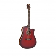 Vintage Guitars Vec501bgb Satin Burgundy Burst With Usb