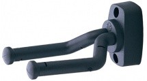 K&m 16280-000-55 Stand Mural Noir Pour Guitare A Visser Avec Bras Flexibles