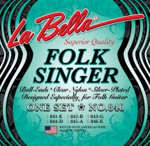 Labella Nylon Clair A Boules ? Folk Singer Serie ? Medium Tension