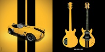 Guitare Electrique Lag Roxane Racing Bedarieux 1500 Racing Yellow