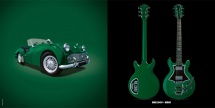 Guitare Electrique Lag Roxane Racing Bedarieux 2000 British Racing Green Bigsby