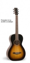 Simon and Patrick Woodland Pro Spruce Parlor Electro Sunburst