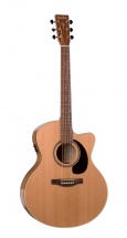 Simon and Patrick Cutaway Gt Mini Jumbo Cedar A3t + Housse