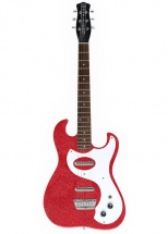 Danelectro Dano 63 Red Metal Flake Silgreenone 1457 Reissue