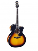 Takamine P6jc Jumbo Cutaway 12 Cordes Brown Sunburst