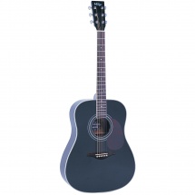 Vintage Guitars V400bk Western Guitar Black
