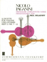 Paganini N. - 12 Duets Vol.2 For Violin and Guitar - N° 7-12